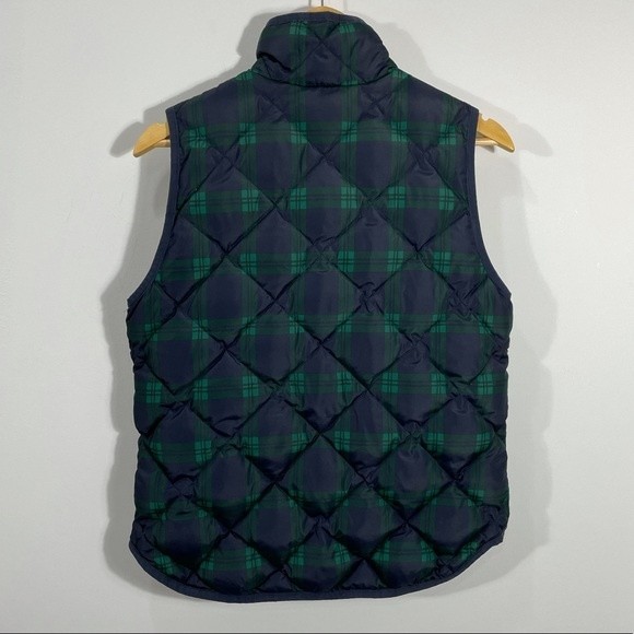 J. CREW Plaid Print Quilted Puffer Vest - Picture 9 of 9
